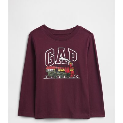 Gap Baby T-Shirt With Logo - Boys Tmavočervená 12-18m Gap Baby T-Shirt With Logo - Boys Tmavočervená 12-18m