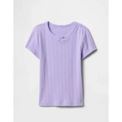 Gap Children'S Ribbed T-Shirt - Girls Fialová Xs Gap Children'S Ribbed T-Shirt - Girls Fialová Xs