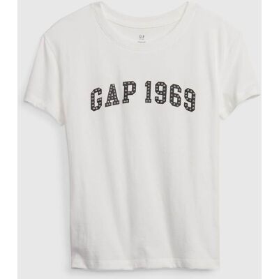 Biele Dievčenské Bavlnené Tričko S Logom Gap Šedá Xs Biele Dievčenské Bavlnené Tričko S Logom Gap Šedá Xs