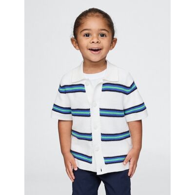 Gap Baby Crocheted Shirt - Boys Biela 18-24m Gap Baby Crocheted Shirt - Boys Biela 18-24m