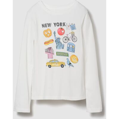 Gap Children'S T-Shirt With Print - Girls Biela Xs Gap Children'S T-Shirt With Print - Girls Biela Xs