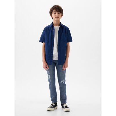 Gap Children'S Slim Jeans Rip & Repair - Boys Modrá L Gap Children'S Slim Jeans Rip & Repair - Boys Modrá L