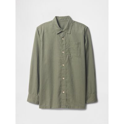 Gap Children'S Linen Shirt - Boys Šedá M Gap Children'S Linen Shirt - Boys Šedá M