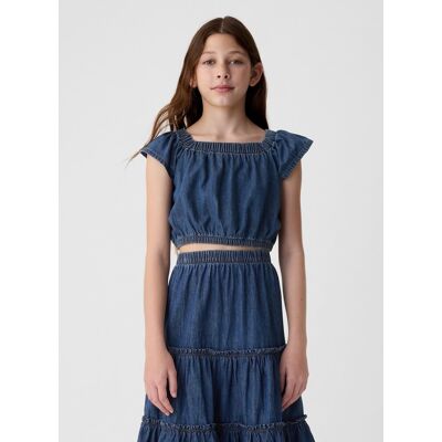 Modrý Dievčenskú Džínsový Crop Top Gap Modrá Xs Modrý Dievčenskú Džínsový Crop Top Gap Modrá Xs