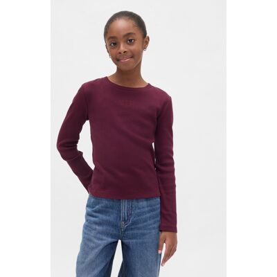 Gap Children'S Ribbed T-Shirt - Girls Modrá M Gap Children'S Ribbed T-Shirt - Girls Modrá M