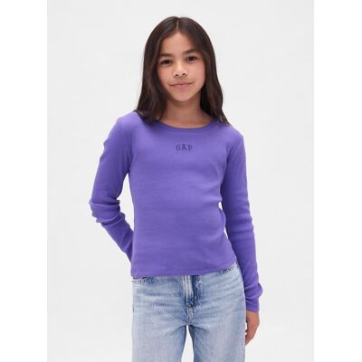 Gap Children'S Ribbed T-Shirt - Girls Svetlomodrá Xs Gap Children'S Ribbed T-Shirt - Girls Svetlomodrá Xs