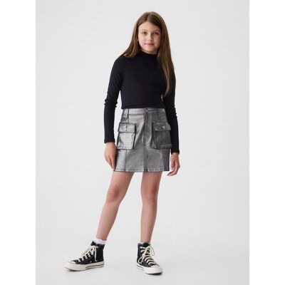Gap Children'S Metallic Denim Cargo Skirt - Girls Šedá L Gap Children'S Metallic Denim Cargo Skirt - Girls Šedá L