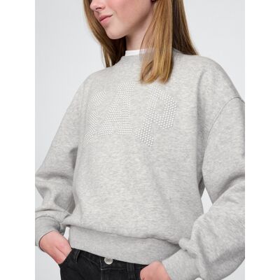Gap Kids Oversize Sweatshirt With Logo - Girls Šedá M Gap Kids Oversize Sweatshirt With Logo - Girls Šedá M