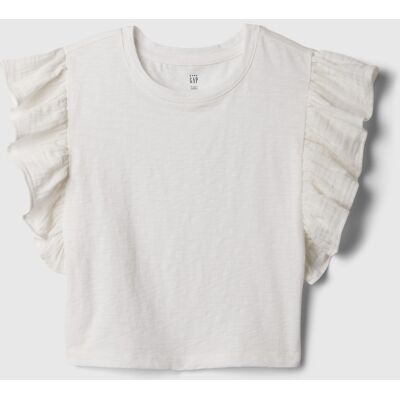 Biely Dievčenský Crop Top S Volánikmi Gap Šedá 2yrs Biely Dievčenský Crop Top S Volánikmi Gap Šedá 2yrs
