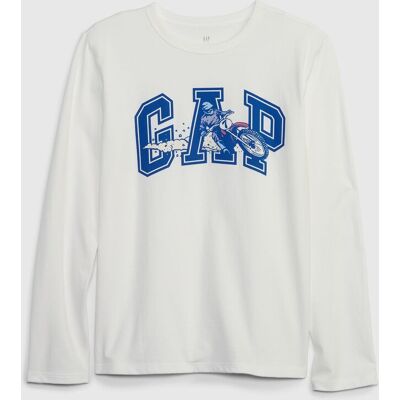 Gap Children'S T-Shirt With Logo - Boys Šedá M Gap Children'S T-Shirt With Logo - Boys Šedá M