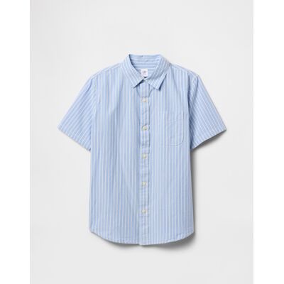 Gap Children'S Poplin Shirt - Boys Svetlomodrá M Gap Children'S Poplin Shirt - Boys Svetlomodrá M