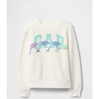 Gap Children'S Sweatshirt With Logo - Girls Biela Xxl Gap Children'S Sweatshirt With Logo - Girls Biela Xxl