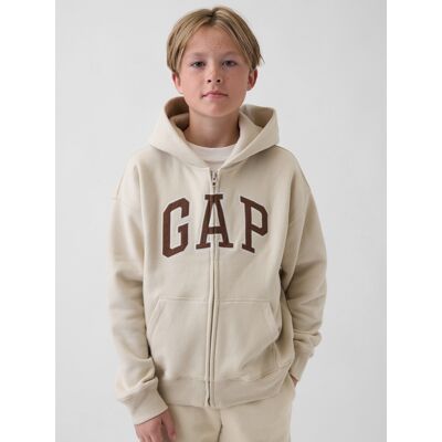 Gap Chlapčenská Mikina Na Zips S Logom Hnedá Xs Gap Chlapčenská Mikina Na Zips S Logom Hnedá Xs