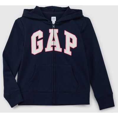 Čierna Dievčenská Mikina Na Zips S Kapucňou Gap Čierna S Čierna Dievčenská Mikina Na Zips S Kapucňou Gap Čierna S