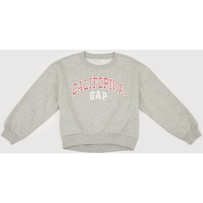 Gap Kids Oversize Sweatshirt With Logo - Girls Šedá M Gap Kids Oversize Sweatshirt With Logo - Girls Šedá M
