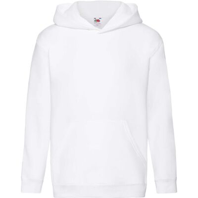 Biała Bluza Dziecięca Hooded Sweat Fruit Of The Loom Biela 9-10 Y Biała Bluza Dziecięca Hooded Sweat Fruit Of The Loom Biela 9-10 Y