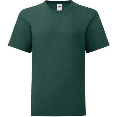 Green Children'S T-Shirt In Combed Cotton Fruit Of The Loom Zelená 5-6 Y Green Children'S T-Shirt In Combed Cotton Fruit Of The Loom Zelená 5-6 Y
