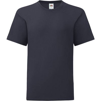 Navy Blue Children'S T-Shirt In Combed Cotton Fruit Of The Loom Šedá 158-164 Navy Blue Children'S T-Shirt In Combed Cotton Fruit Of The Loom Šedá 158-164