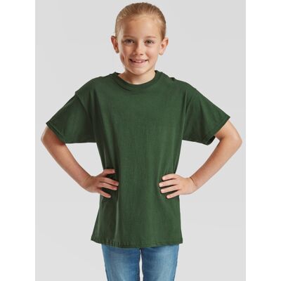 Green T-Shirt For Children Original Fruit Of The Loom Kaki 158-164 Green T-Shirt For Children Original Fruit Of The Loom Kaki 158-164