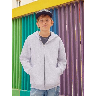 Szara Bluza Dziecięca Z Kapturem Zip Through Hooded Sweat Fruit Of The Loom Šedá 5-6 Y Szara Bluza Dziecięca Z Kapturem Zip Through Hooded Sweat Fruit Of The Loom Šedá 5-6 Y