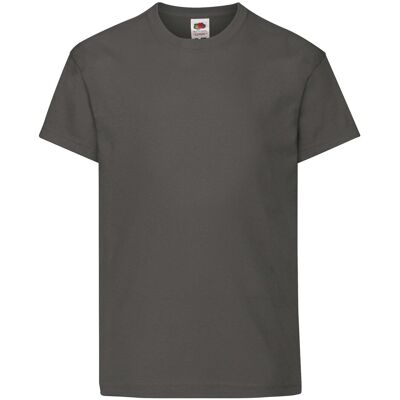Graphite T-Shirt For Children Original Fruit Of The Loom Šedá 7-8 Y Graphite T-Shirt For Children Original Fruit Of The Loom Šedá 7-8 Y