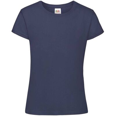 Fruit of the Loom Girls' T-Shirt Sofspun 610150 100% Cotton 160g/165g Modrá 146-152 Fruit of the Loom Girls' T-Shirt Sofspun 610150 100% Cotton 160g/165g Modrá 146-152