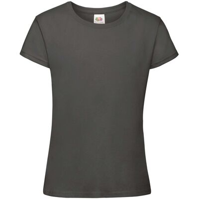 Fruit of the Loom Girls' T-Shirt Sofspun 610150 100% Cotton 160g/165g Šedá 146-152 Fruit of the Loom Girls' T-Shirt Sofspun 610150 100% Cotton 160g/165g Šedá 146-152