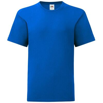 Blue Children'S T-Shirt In Combed Cotton Fruit Of The Loom Modrá 9-10 Y Blue Children'S T-Shirt In Combed Cotton Fruit Of The Loom Modrá 9-10 Y