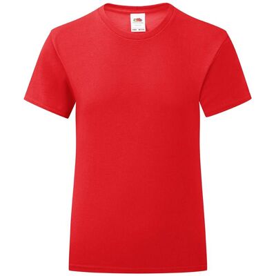 Iconic Fruit Of The Loom Red T-Shirt Červená 146-152 Iconic Fruit Of The Loom Red T-Shirt Červená 146-152