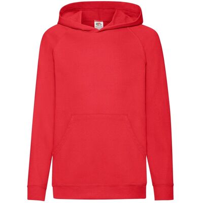 Red Children'S Hoodie Fruit Of The Loom Červená 158-164 Red Children'S Hoodie Fruit Of The Loom Červená 158-164