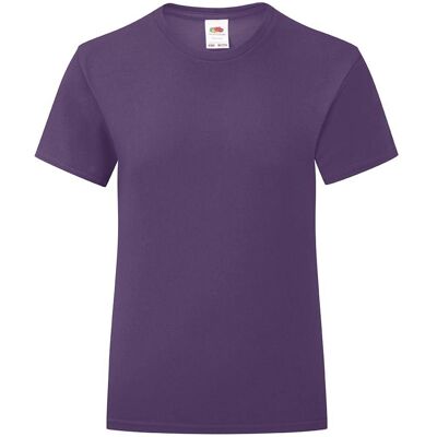 Iconic Fruit Of The Loom Girls' T-Shirt Fialová 158-164 Iconic Fruit Of The Loom Girls' T-Shirt Fialová 158-164
