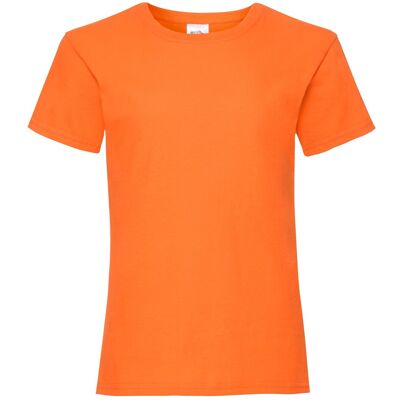 Orange Girls' T-Shirt Valueweight Fruit Of The Loom Oranžová 9-10 Y Orange Girls' T-Shirt Valueweight Fruit Of The Loom Oranžová 9-10 Y