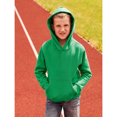 Green Hooded Sweat Fruit Of The Loom Zelená 158-164 Green Hooded Sweat Fruit Of The Loom Zelená 158-164