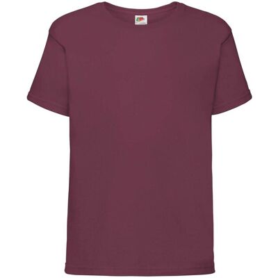 Fruit of the Loom Children'S T-Shirt Sofspun 610150 100% Cotton 160g/165g Tmavočervená 158-164 Fruit of the Loom Children'S T-Shirt Sofspun 610150 100% Cotton 160g/165g Tmavočervená 158-164