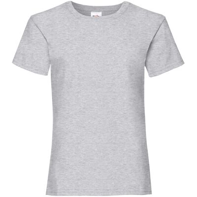 Valueweight Fruit Of The Loom Girls' T-Shirt Šedá 7-8 Y Valueweight Fruit Of The Loom Girls' T-Shirt Šedá 7-8 Y