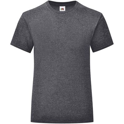 Iconic Fruit Of The Loom Girls' T-Shirt Šedá 5-6 Y Iconic Fruit Of The Loom Girls' T-Shirt Šedá 5-6 Y