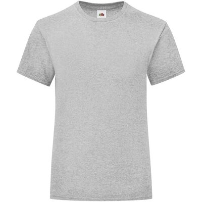 Iconic Fruit Of The Loom Girls' T-Shirt Šedá 9-10 Y Iconic Fruit Of The Loom Girls' T-Shirt Šedá 9-10 Y