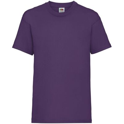 Purple Fruit Of The Loom Cotton T-Shirt Fialová 9-10 Y Purple Fruit Of The Loom Cotton T-Shirt Fialová 9-10 Y