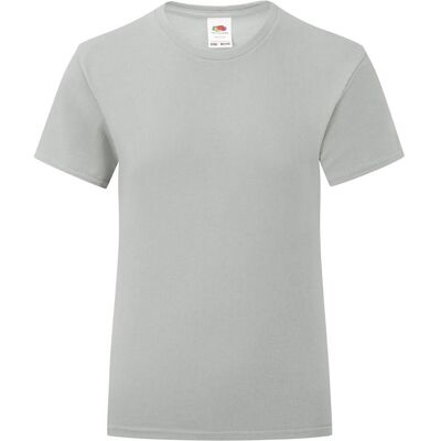 Iconic Fruit Of The Loom Girls' T-Shirt Šedá 9-10 Y Iconic Fruit Of The Loom Girls' T-Shirt Šedá 9-10 Y
