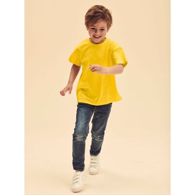 Yellow Cotton T-Shirt Fruit Of The Loom Žltá 9-10 Y Yellow Cotton T-Shirt Fruit Of The Loom Žltá 9-10 Y