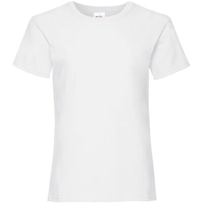 Valueweight Fruit Of The Loom Girls' T-Shirt Biela 3-4 Y Valueweight Fruit Of The Loom Girls' T-Shirt Biela 3-4 Y