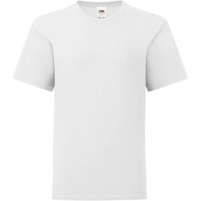 White Children'S T-Shirt In Combed Cotton Fruit Of The Loom Šedá 158-164 White Children'S T-Shirt In Combed Cotton Fruit Of The Loom Šedá 158-164