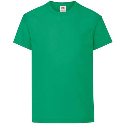 Green T-Shirt For Children Original Fruit Of The Loom Zelená 7-8 Y Green T-Shirt For Children Original Fruit Of The Loom Zelená 7-8 Y