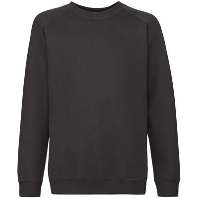 Czarna Bluza Dziecięca Raglan Sweat Fruit Of The Loom Šedá 158-164 Czarna Bluza Dziecięca Raglan Sweat Fruit Of The Loom Šedá 158-164