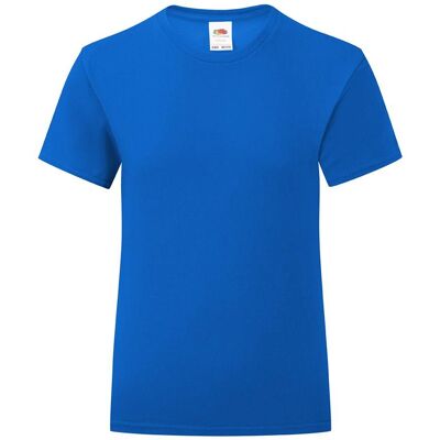 Blue Girls' T-Shirt Iconic Fruit Of The Loom Modrá 158-164 Blue Girls' T-Shirt Iconic Fruit Of The Loom Modrá 158-164