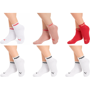 Dámske Ponožky Puma 6-Balenie Biela 39-42 Dámske Ponožky Puma 6-Balenie Biela 39-42