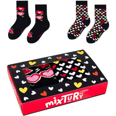 Zooksy/rainbow Socks Sada Ponožiek, Zooksa Mixtury Láska Pre Deti Čierna 30-35 Zooksy/rainbow Socks Sada Ponožiek, Zooksa Mixtury Láska Pre Deti Čierna 30-35
