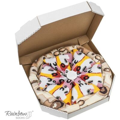 Zooksy/rainbow Socks Dúhové Ponožky Pizza Ponožky 4 Páry Capricciosa Šedá 36-40 Zooksy/rainbow Socks Dúhové Ponožky Pizza Ponožky 4 Páry Capricciosa Šedá 36-40
