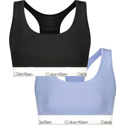 Calvin Klein Podprsenka Bralette Modrá Čierna Xs Calvin Klein Podprsenka Bralette Modrá Čierna Xs