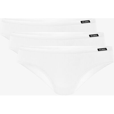 Dámske Klasické Nohavičky Atlantic 3pack - Biele Biela Xl Dámske Klasické Nohavičky Atlantic 3pack - Biele Biela Xl